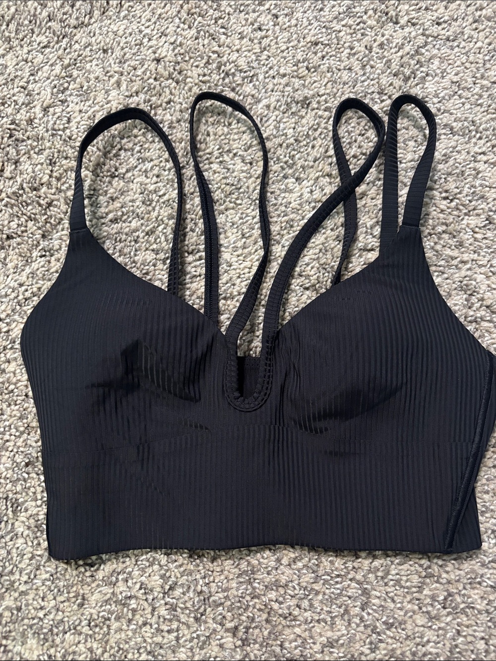 Lululemon Like a Cloud Strappy Longline Ribbed Bra * B/C Cup size 4